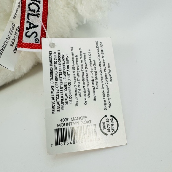 Douglas Cuddle Toys Maggie the Mountain Goat Stuffed Animal Toy 7” Realistic - Picture 7 of 7